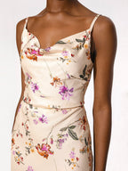 White Floral Slip Maxi Dress Avalabel