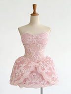 Lace Embroidered Bandeau Sleeveless Dress Avalabel