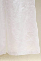 High Crossover V-Neck Pleated Maxi Dress in White Avalabel