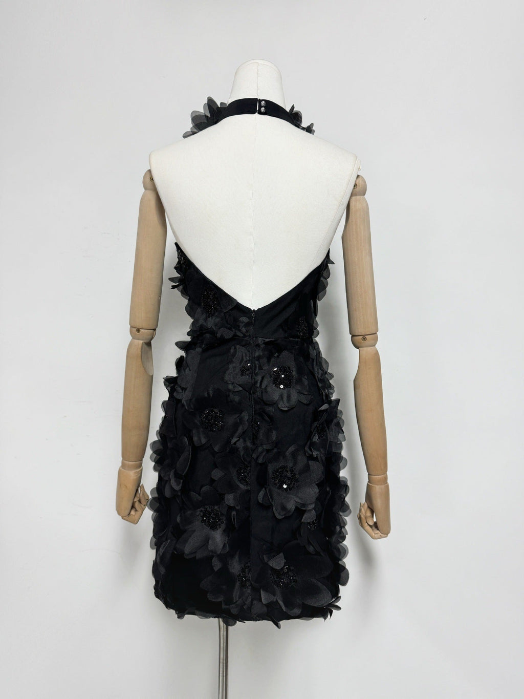 Cherry Blossom Mini Dress in Black Avalabel