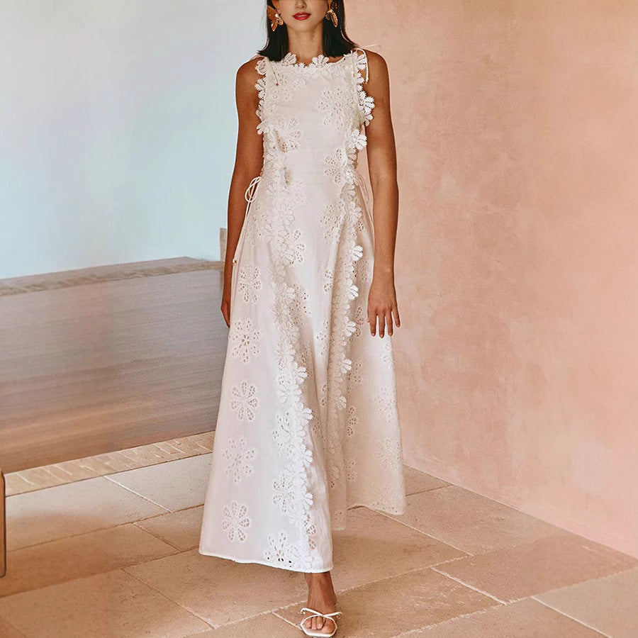 Kimberley Spaghetti Embroidered Maxi Dress Avalabel