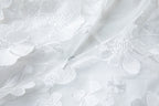 Georgia 3d Floral Lace Mini Dress in White Avalabel