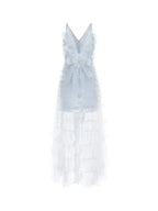 Vivi Light Blue Sleeveless Chiffon Banquet Dress Avalabel