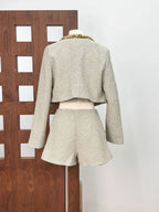 evangeline Sequin Jacket in apricot Avalabel