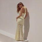New Fashionable off-Shoulder Slimming Lace Dress Avalabel