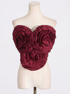 Neela 3d Flower Strapless Waist Mini Dress Avalabel