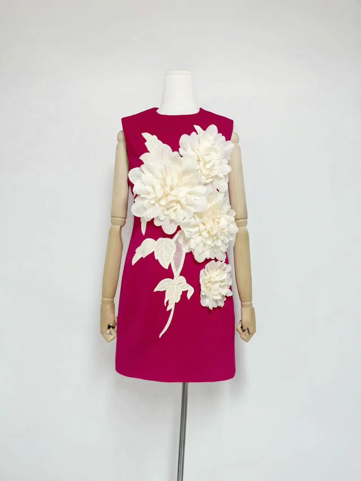 mandy 3d flower embellished Mini Dress in Black Avalabel