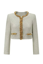 evangeline Sequin Jacket in apricot Avalabel