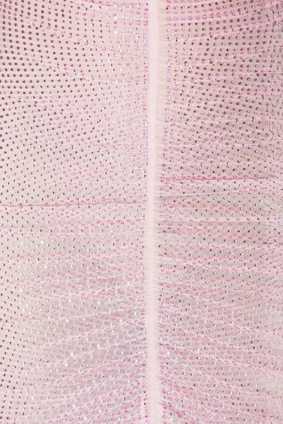 Hollow Mesh Rhinestone Sleeveless Maxi Dress in Pink Avalabel