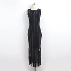 marjorie Fringed Knit Maxi Dress in black Avalabel