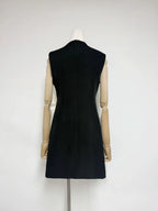 mandy 3d flower embellished Mini Dress in Black Avalabel