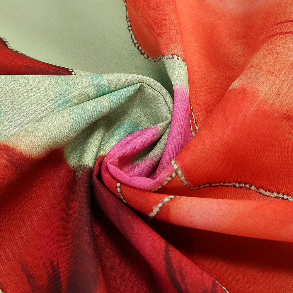 Falling Tropical Bloom High Slit Maxi Dress Avalabel