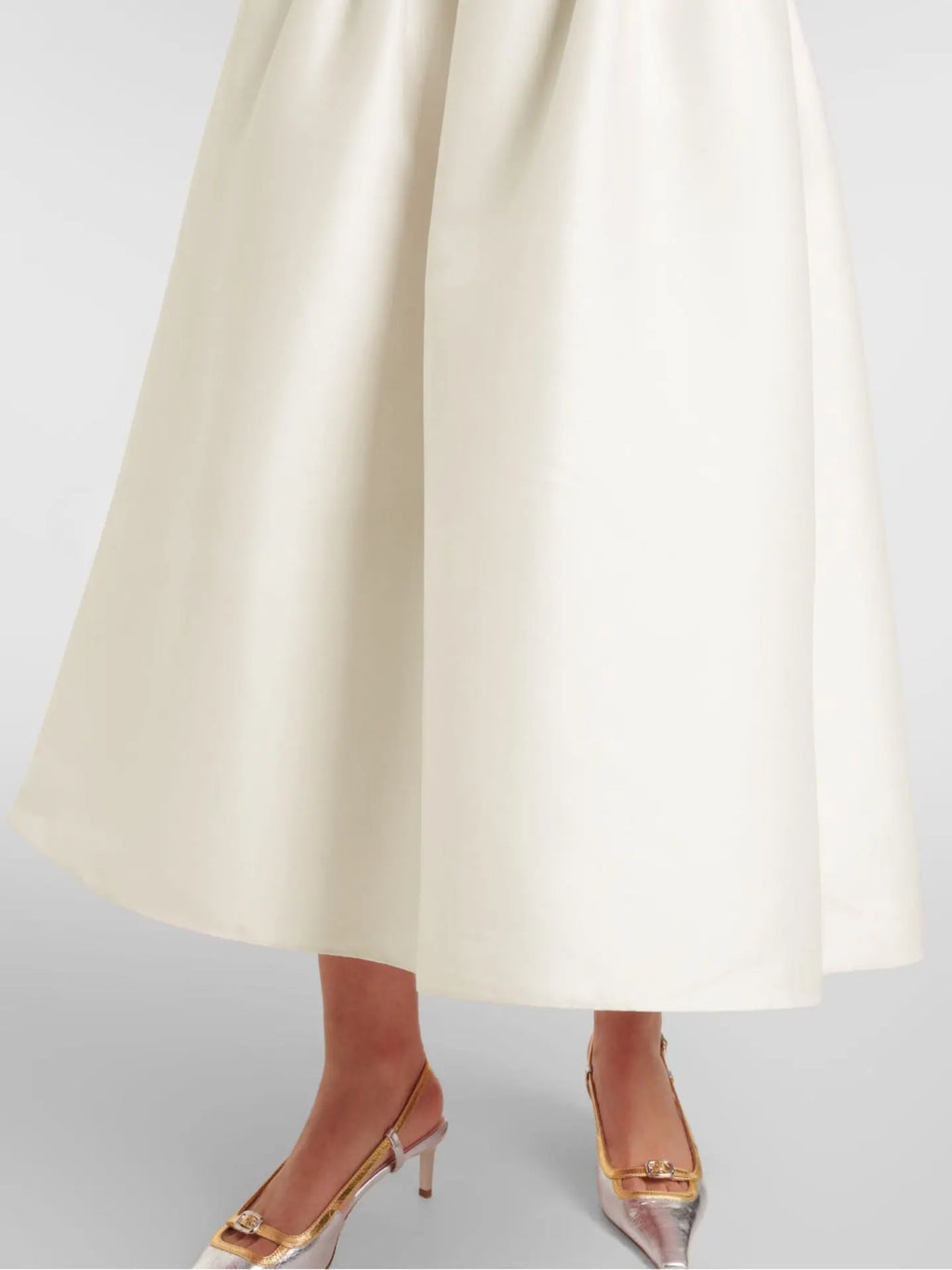 Jocelyn Bowknot-Side Bandage Strapless Maxi Dress in Apricot Avalabel