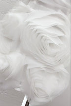 Georgia Appliquéd Organza White Mini Dress Avalabel