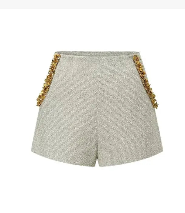 evangeline Sequin Top in apricot Avalabel