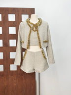 evangeline Sequin Jacket in apricot Avalabel