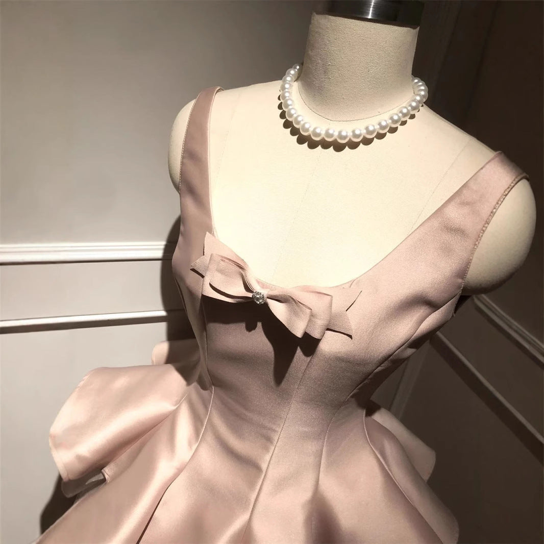 fluffy Mini Dress In Pink Avalabel