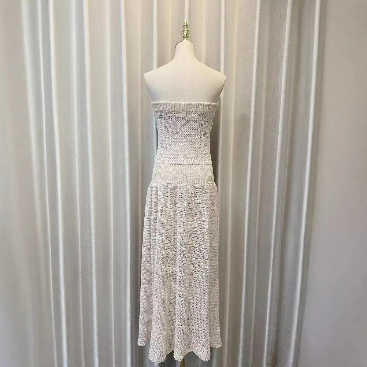 kimberley beige off-shoulder Sleeveless sequin jersey Maxi Dress Avalabel