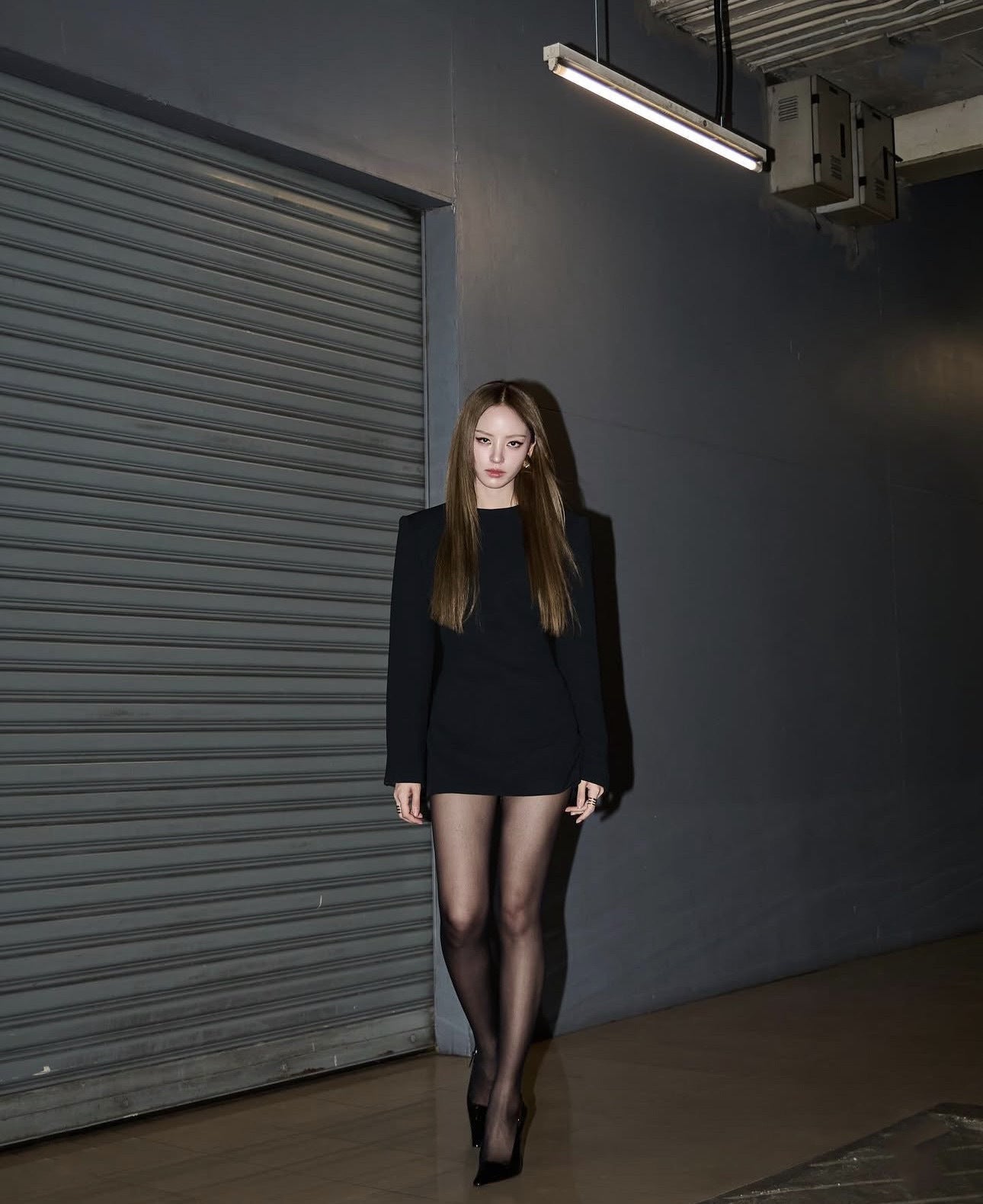 hedda Crepe Suit mini Dress in black Avalabel