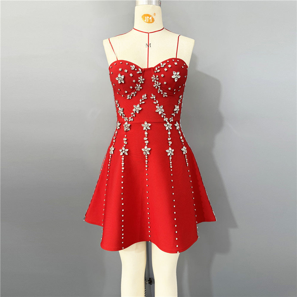 julie Strapless Diamond Bandage Mini Dress Avalabel