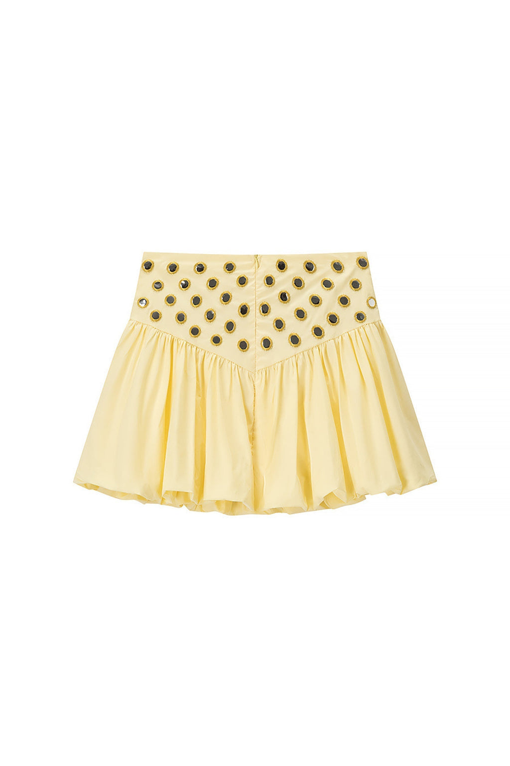 Ursula Mirror Embellished Crop Top & Bubble Skirt Set Avalabel