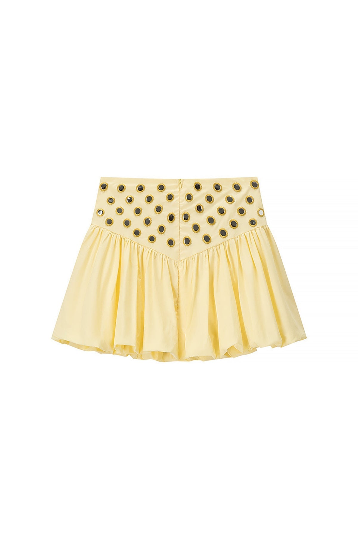 Ursula Mirror Embellished Crop Top & Bubble Skirt Set Avalabel