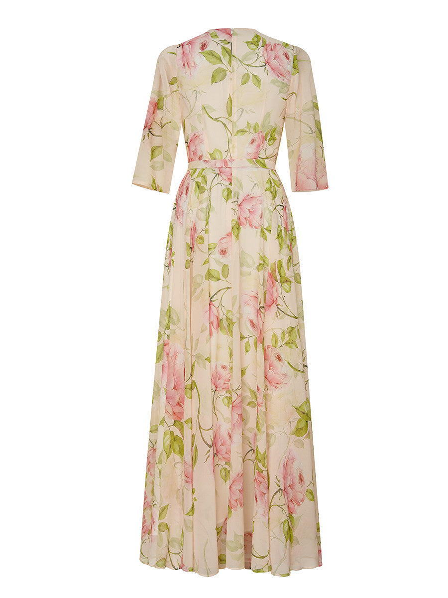 Floral Printed Midi Dress Avalabel