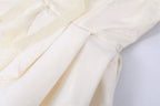 Strapless Lace Trim Corset Peplum Skort Romper poava