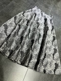 jacquard high waist A-line midi skirt Avalabel