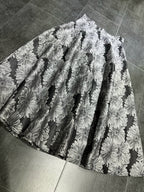 jacquard high waist A-line midi skirt Avalabel