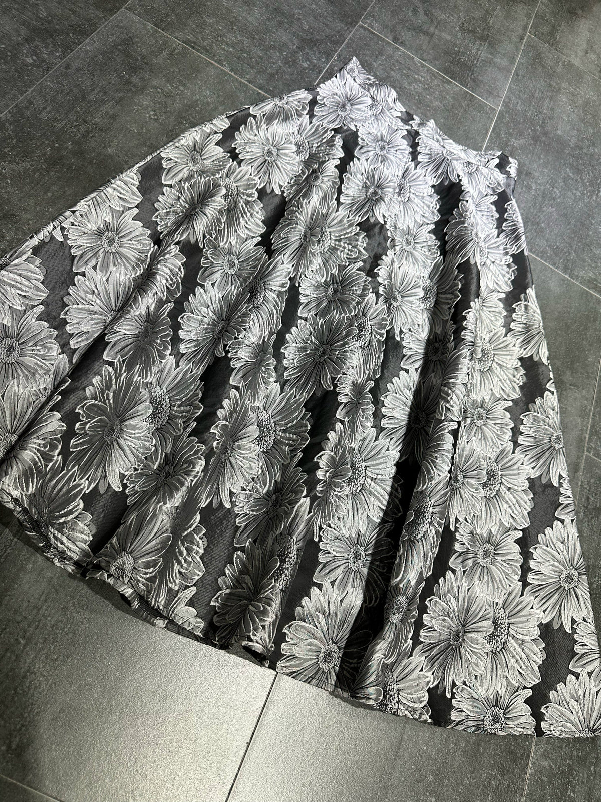 jacquard high waist A-line midi skirt Avalabel