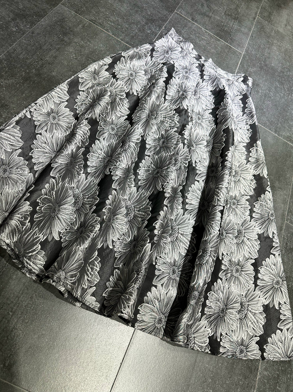 jacquard high waist A-line midi skirt Avalabel