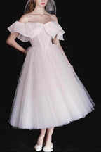Sebastiane French-Style Ruffled One-Shoulder Midi Dress - White Avalabel