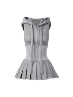 Cliffa Sleeveless Knit Mini Dress - Grey Avalabel