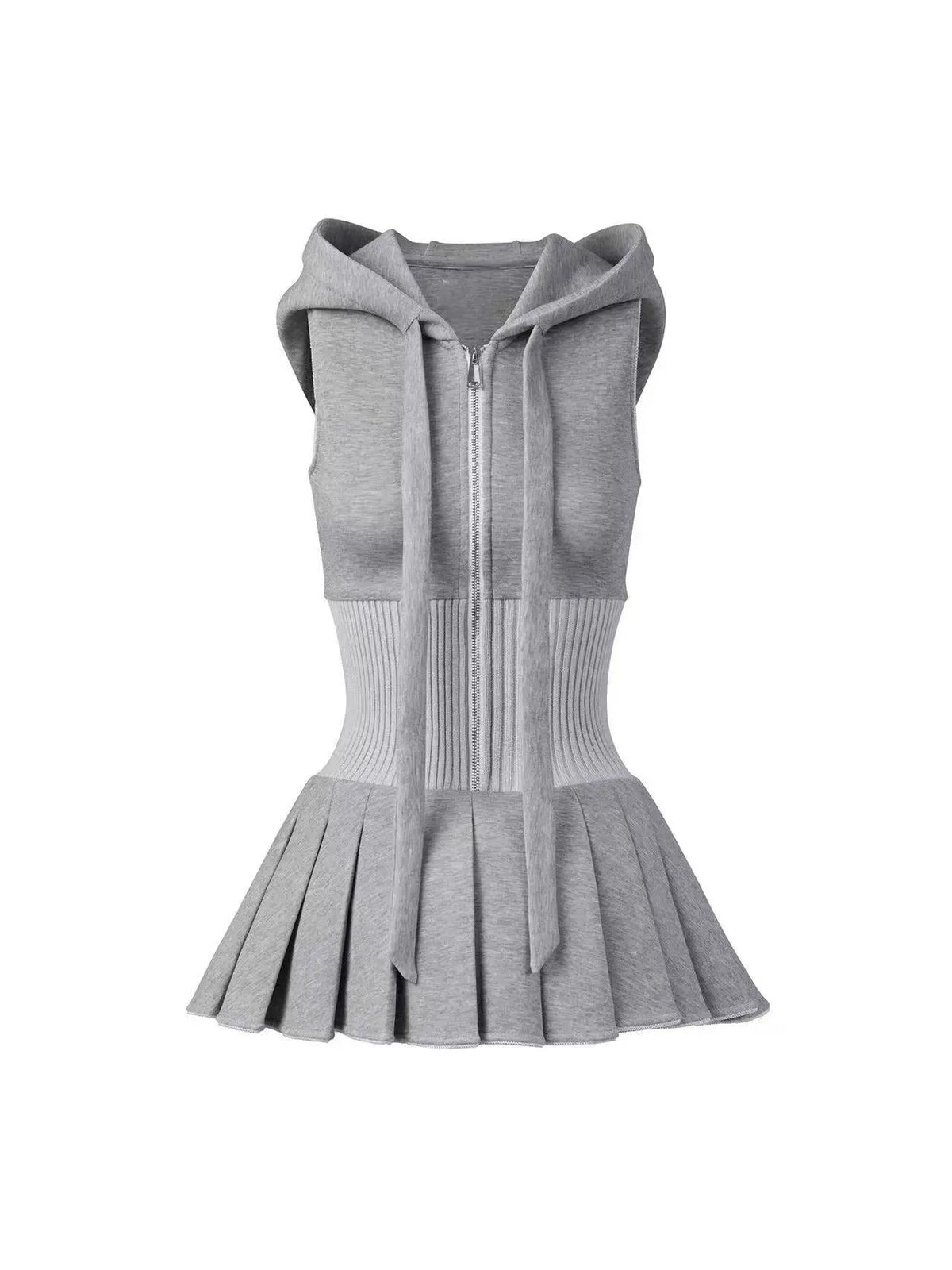 Cliffa Sleeveless Knit Mini Dress - Grey Avalabel