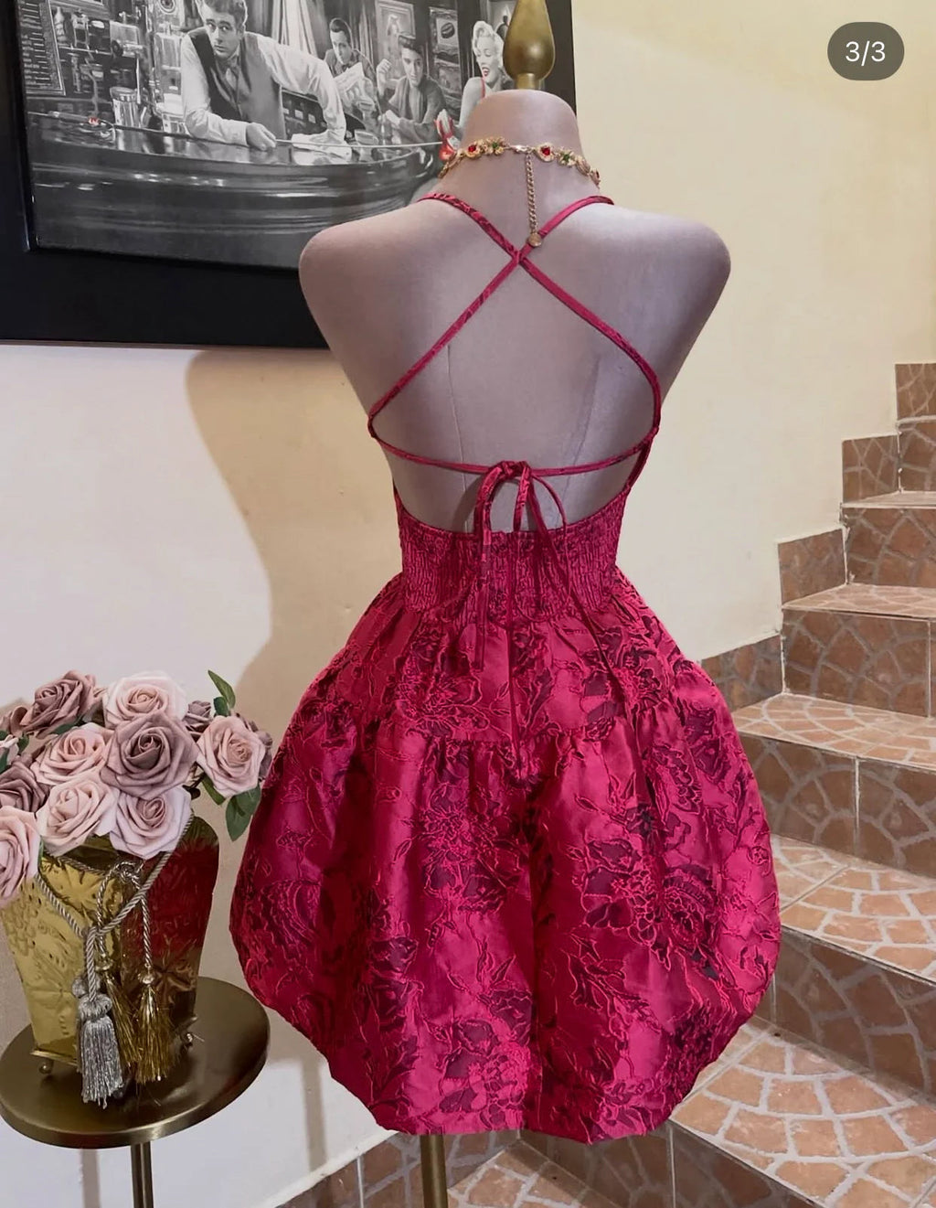 Jacquard dopamine slip mini dress Avalabel