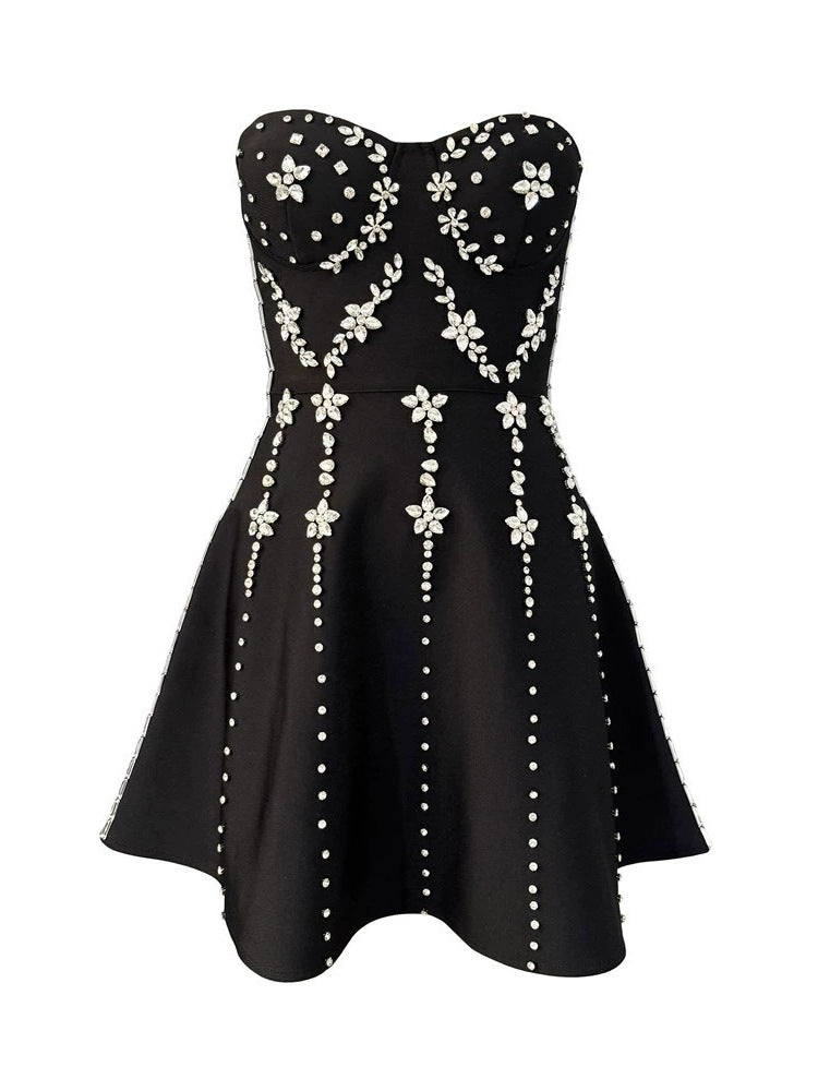 julie Strapless Diamond Bandage Mini Dress Avalabel