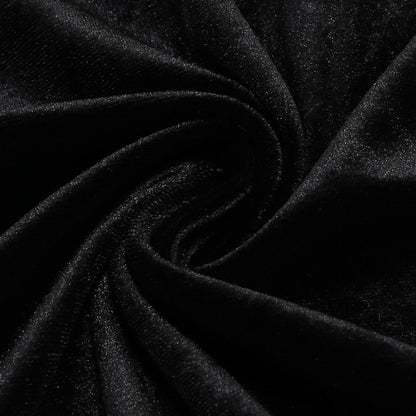 victoria Bow Cascade Velvet Maxi Dress in black