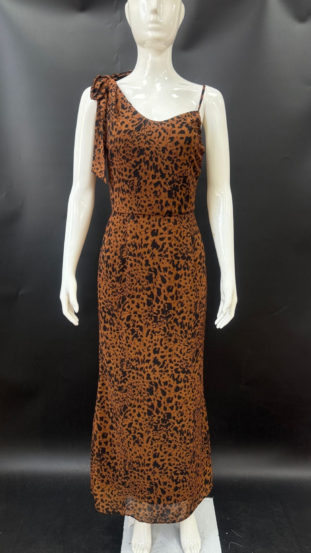 Leopard Print Slip Maxi Dress Avalabel
