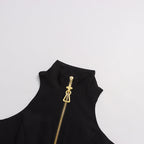 Carol Black Halterneck Dress in Grain Avalabel