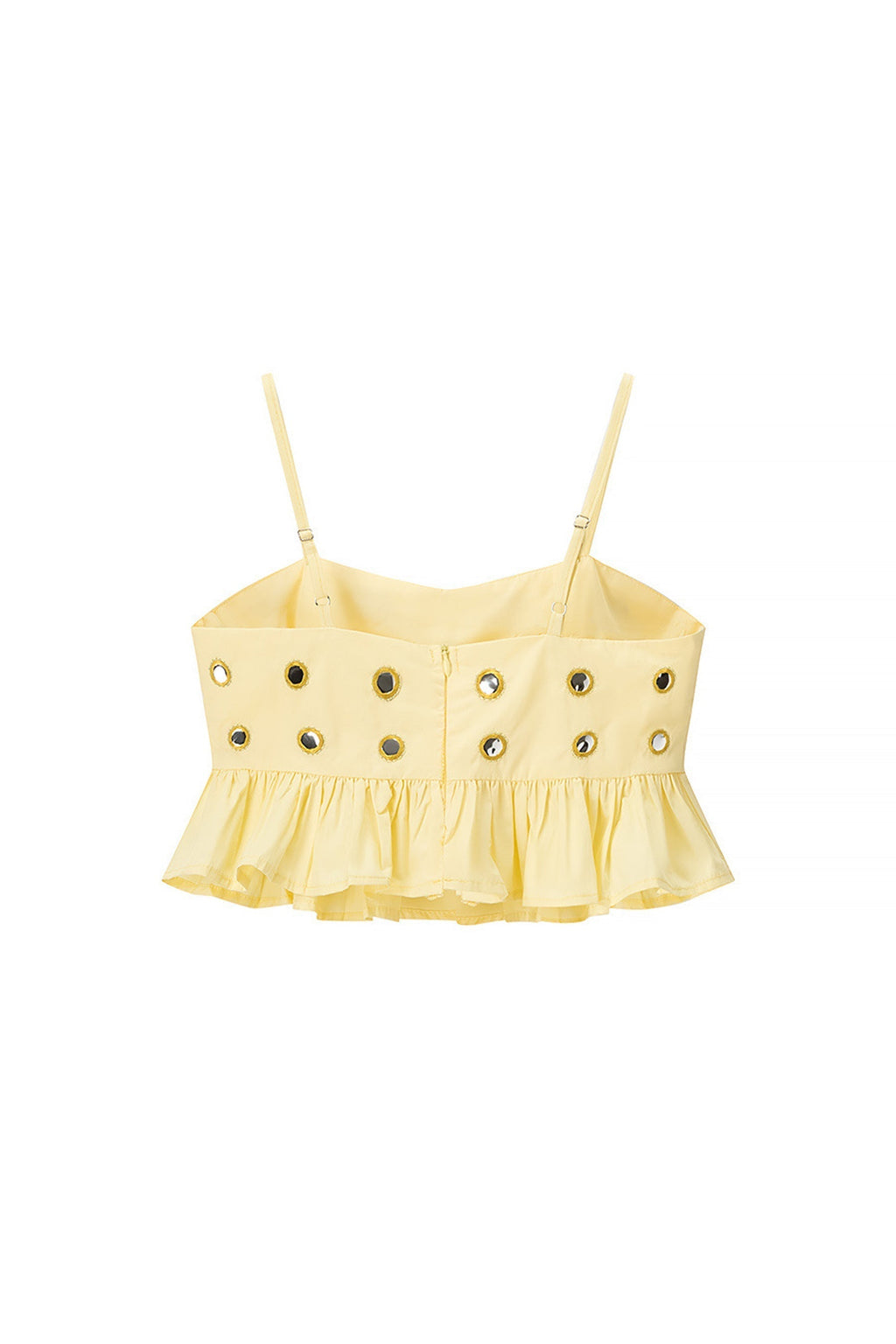 Ursula Mirror Embellished Crop Top & Bubble Skirt Set Avalabel