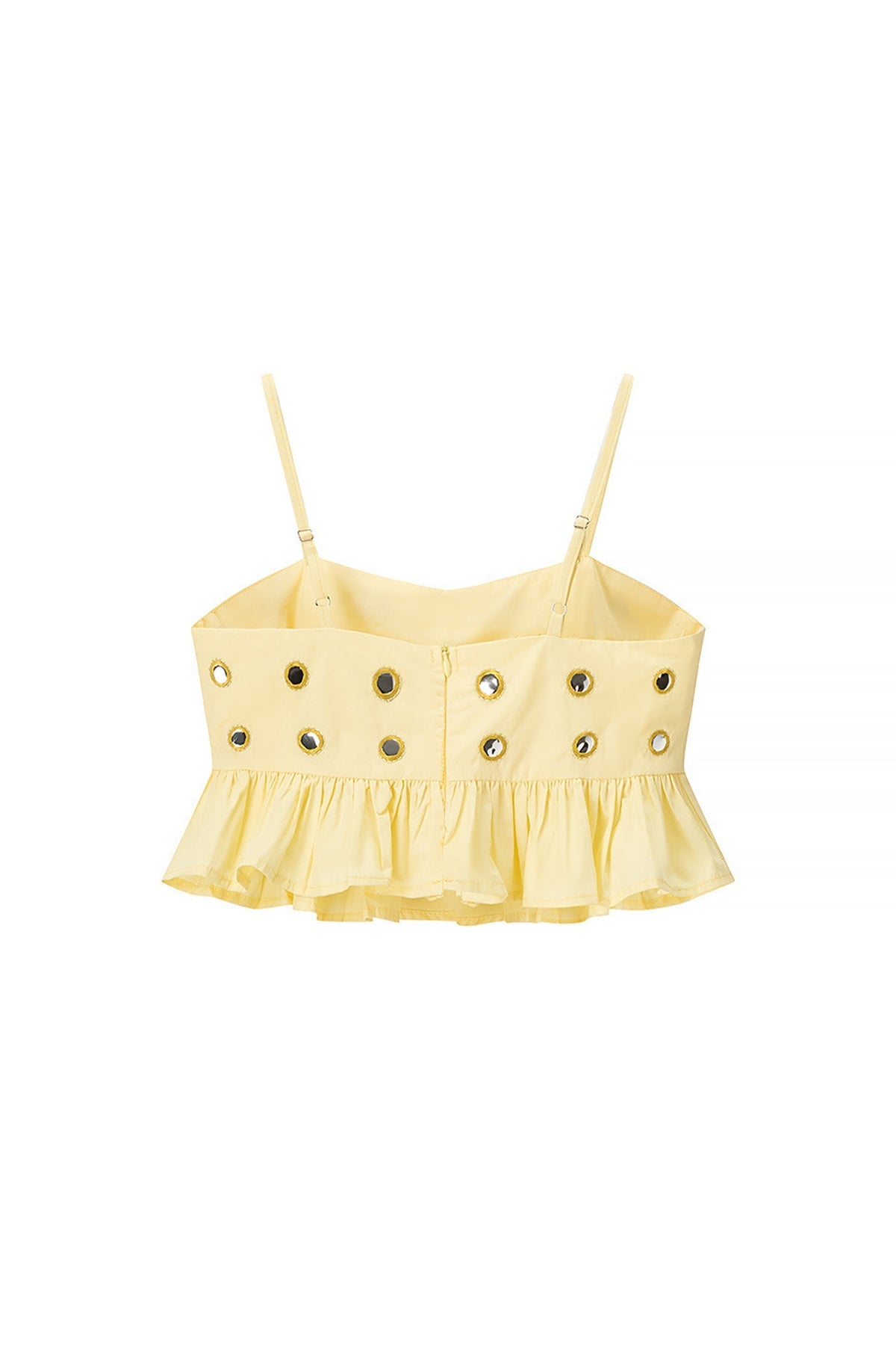 Ursula Mirror Embellished Crop Top & Bubble Skirt Set Avalabel