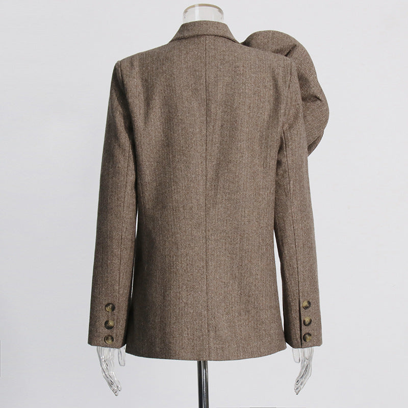 Sada Flower Blazer - Brown Avalabel