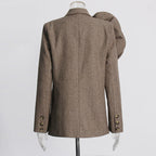 Sada Flower Blazer - Brown Avalabel