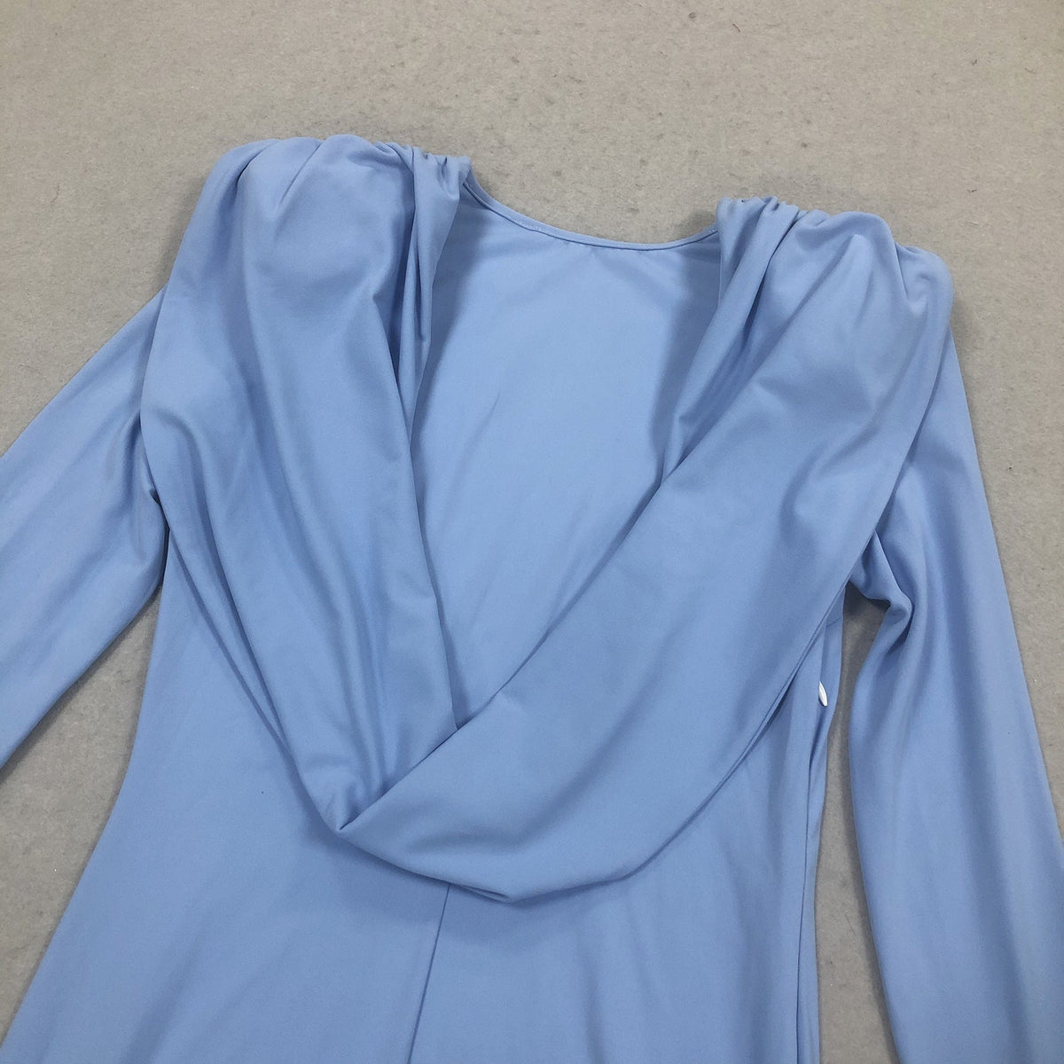 vicky Knitted long sleeves backless bodycon maxi dress in blue Avalabel