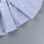Deborah Halterneck Floral Flare Mini Dress in Blue Avalabel