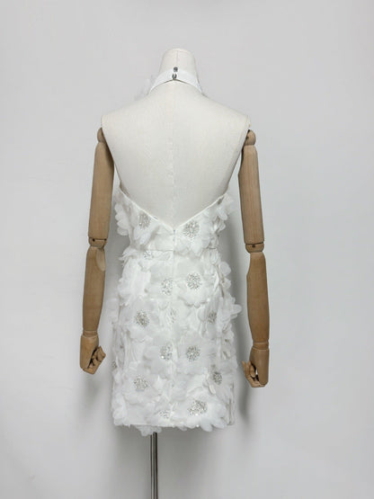 Cherry Blossom Mini Dress in White