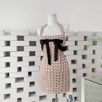 Kettle Halter Bow Rhinestone Mini Dress Avalabel
