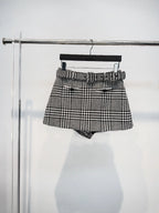 virginia Houndstooth Crystal mini skirt - Black/White Avalabel