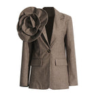 Sada Flower Blazer - Brown Avalabel